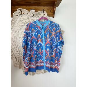 J. McLaughlin Lenox Blouse in Neo Pheasant Size Women’s M/L